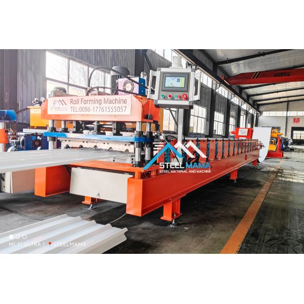18-20 Station Roof Sheet Roll Forming Machine 0.3-0.8mm Hydraulic Cutting