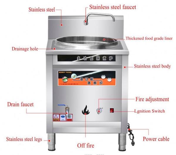 Non Stick Kitchen Processing Equipment Stainless Steel Cooking Pots