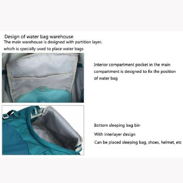 Спорт многофункционального на открытом воздухе водоустойчивого нейлона 50L кладут в мешки