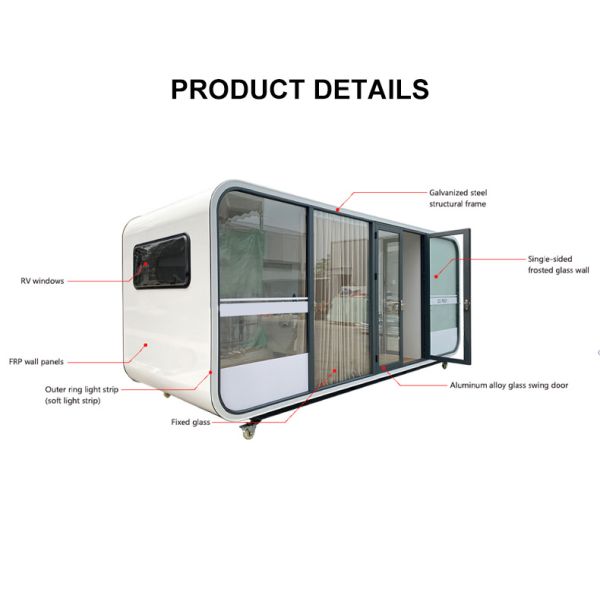 Installation of Apple Cabin House with Metal Carved Panel Exterior Wall and Lighting Socket Switch Electricity