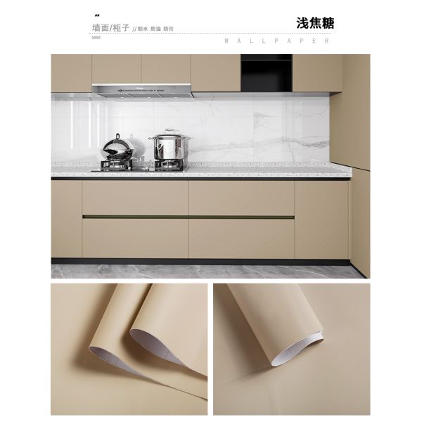 Easy DIY Installation Oil Proof Wallpaper Sticker for Entertainment Furniture Decoration