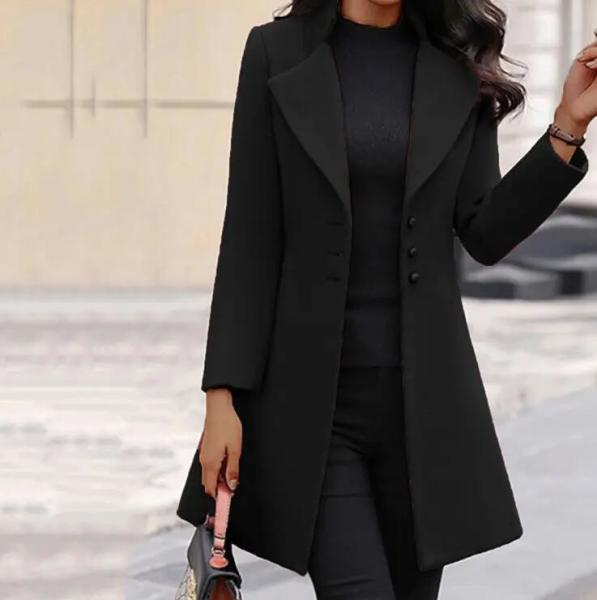 MID Length Woolen Coats For Women Korean Version Wool Lapel Thin Winter Coat
