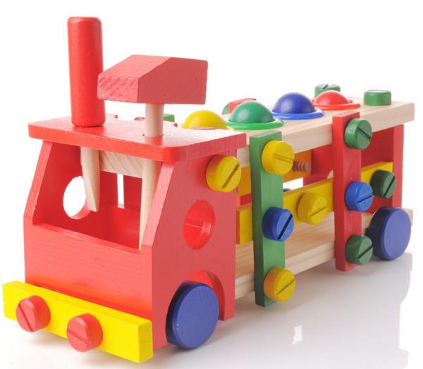 Reassembly screws car disassembly car nut combination tool intelligence wooden toy