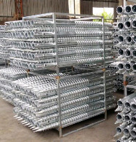 ANSI Galvanized Ground Foundation Screws Heavy Duty Ground Anchors 14 Inch