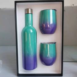 подарок бокала 500ml 12oz установил сублимацию коробки Stemless изолированную нержавеющей сталью