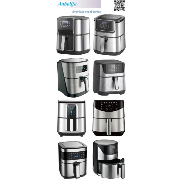 Freidoras de aire automáticas XL 8L 7L 6.5L 5L de gran potencia saludable sin aceite para cocinar Freidora de aire profundo eléctrica