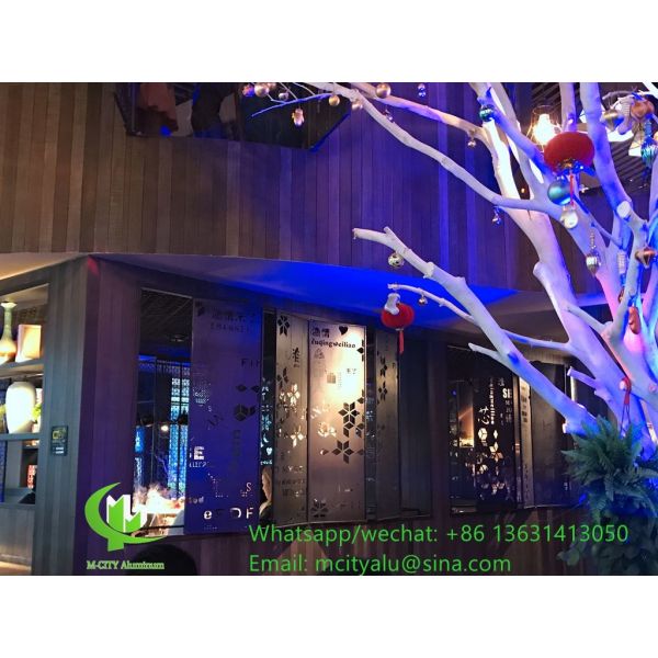 feuille d'écran en aluminium cnc à découpe laser en aluminium métallique pour la décoration de l'hôtel à domicile