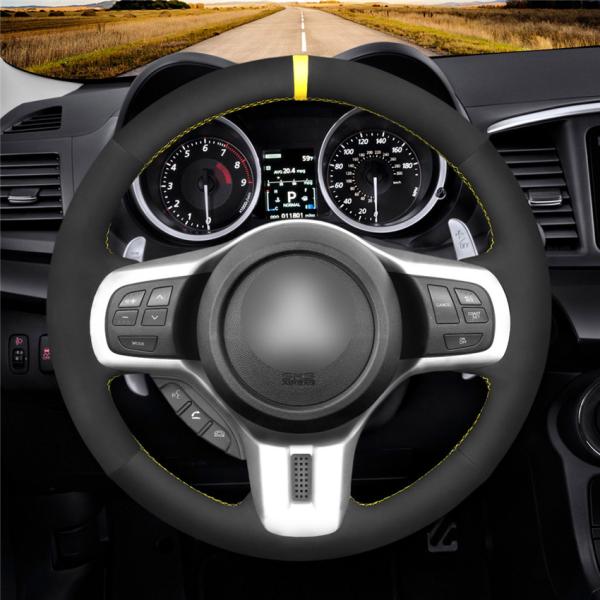 MEWANT Drop Ship For Mitsubishi Lancer Evolution EVO X 10 2008-2015 Fashion Car Accessories For Women Steering Wheel Cover Suede