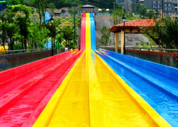 Aqua Park Custom Big Water Slides Glass Fiber Reinforced Plastics Material