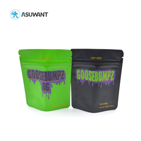 3.5G Plastic Edible Heat Sealable Mylar Bags With Zipper Customized Size