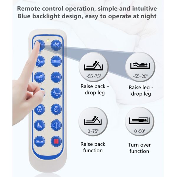 Multifunctional Electric Nursing Medical Adjustable Bed Automatic Turning