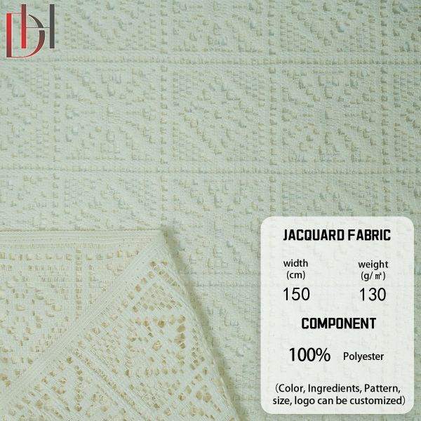 Organic Yarn Dyed Jacquard Fabric Windproof Stain Resistant Lightweight Polyester Fabric