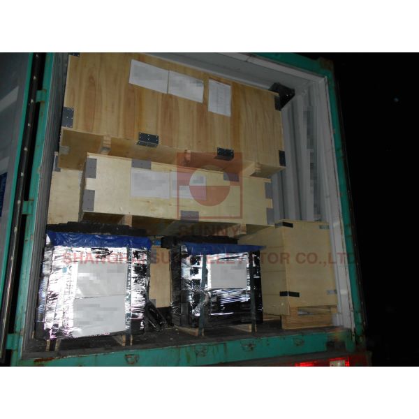 1.0m/S Cargo Lift Side Door Gearless Freight Elevator With Painted Steel Plate