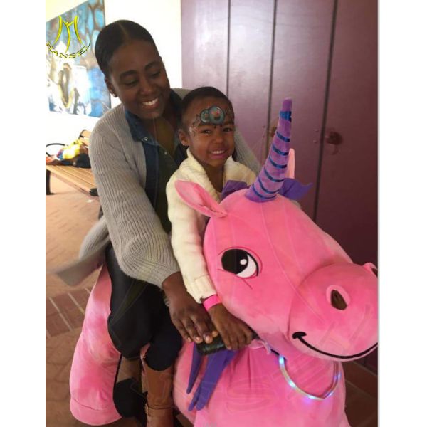 Hansel 2018 indoor amusement equipment riding bike plush animal toy with music