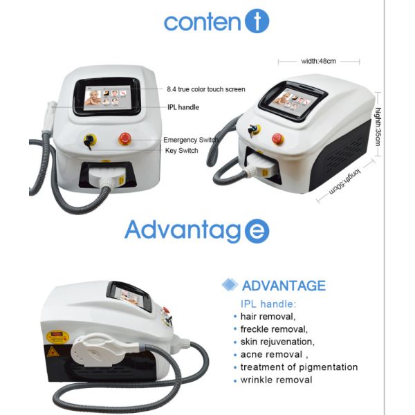 Magneto Optical 1200nm IPL Laser Hair Removal Machine 8.4 Inch LCD Screen