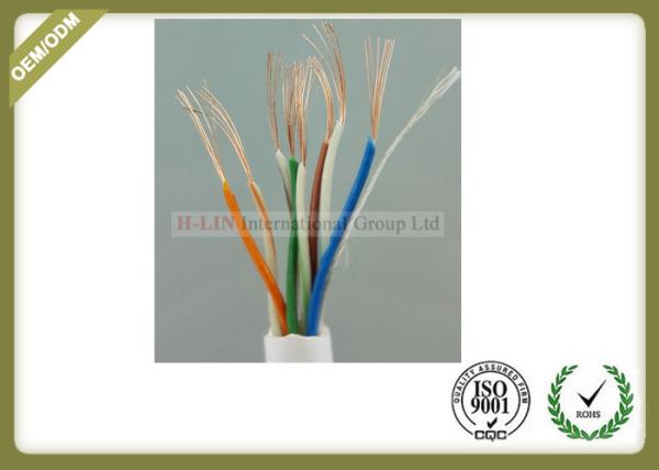 24AWG Cat6e Fiber Patch Cord , Internet Patch Cable Pure Copper Multi Stranding Wire