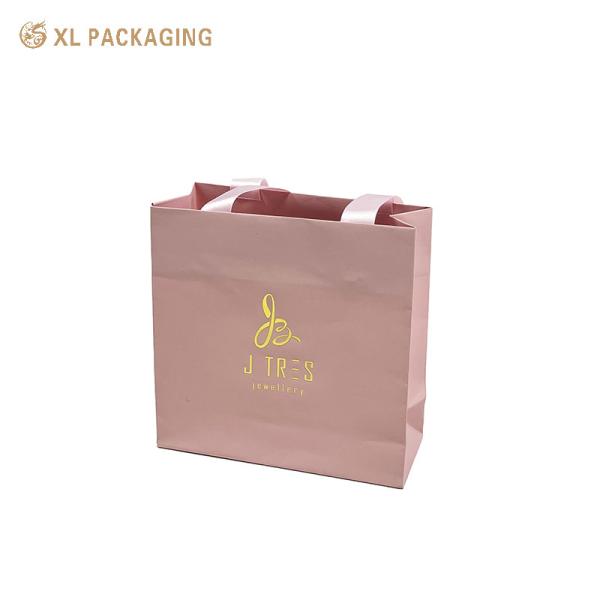 Sacos de Embalagem de Presente Rosa Personalizados por Atacado com Logotipo Impresso em Papel com Alças Reforçadas Acabamento Fosco/Brilhante Perfeitos para Presentes de Aniversário Entregas de Marca