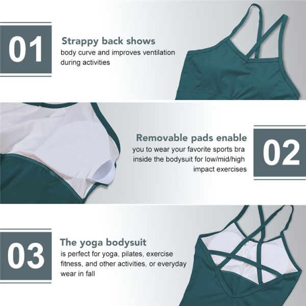 75% Nylon 25% Spandex Fitness Women Workout Jumpsuit Activewear Tracksuits by HEXIN