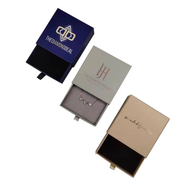 Jeux de luxe Boîtes d'emballage cadeau Carton papier tiroir Boîtes d'emballage de bijoux