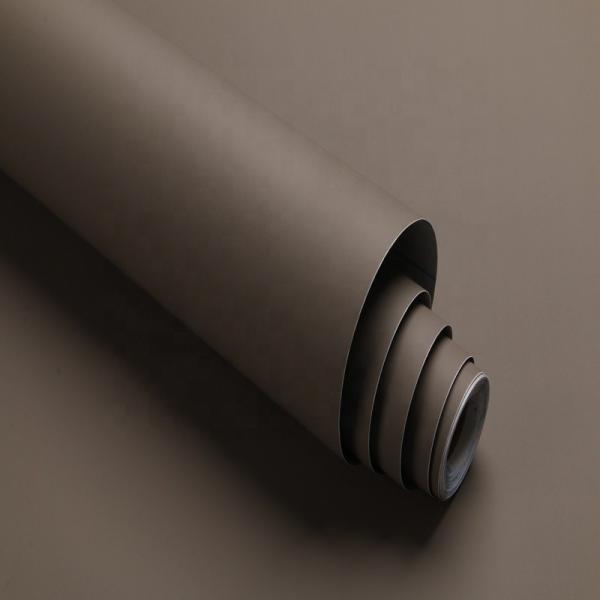 Caramel Orange Plain Color Wallpaper 122cm 61cm Self Adhesive Vinyl Wallpaper For Bathroom