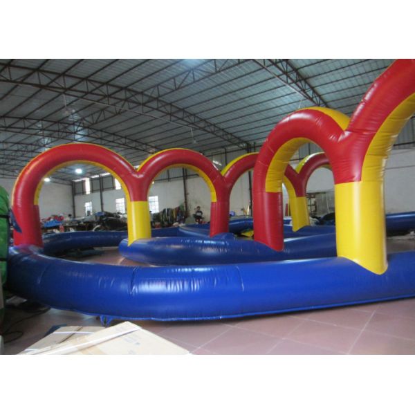 Juegos inflables de los deportes de la pista de carreras al aire libre 12 lona del Pvc del x 12m 0.55m m incombustible