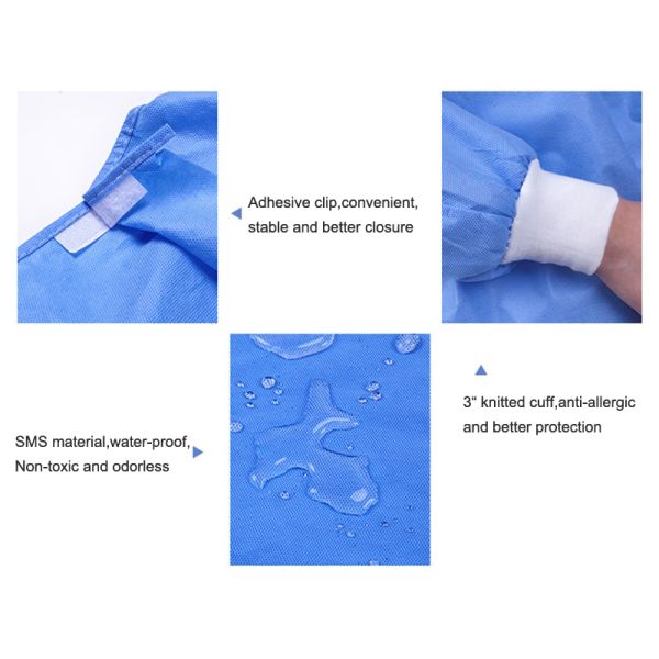 Waterproof Sterile Disposable Patient Exam Gowns For Surgical Operation