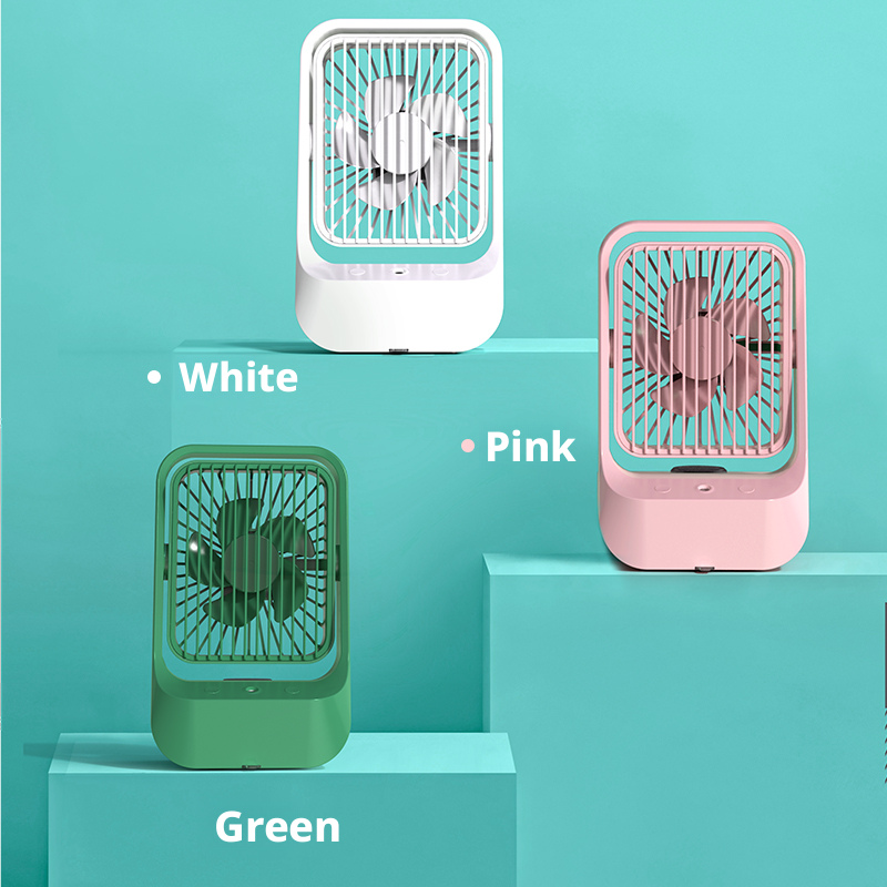 Lightweight Mini Rechargeable Table Fan With 1200mAh High Capacity Battery Hotel Use