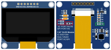 1.54 Inch OLED Display Module 128x64 SSD1309 OLED SPI Display For Arduino Raspberry Pi STM32