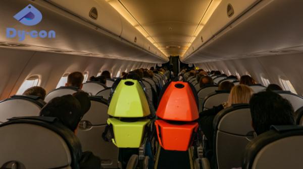 Aspirateur sac à dos mini réglable jaune avec corps en plastique ABS