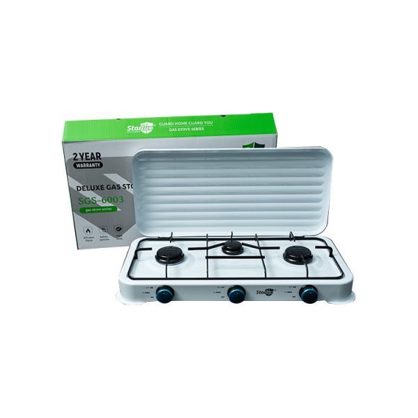 Three Burner Gas Stove Manufacturer Equipped with Adjustable Burners for Precise Temperature Control in Commercial Cooking
