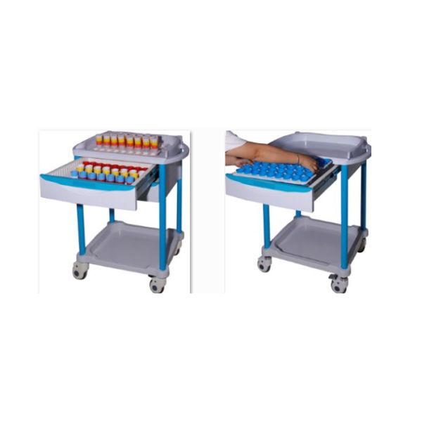 Easy Organized Emergency Cart Hospital Nursing Plastic Trolley Simple