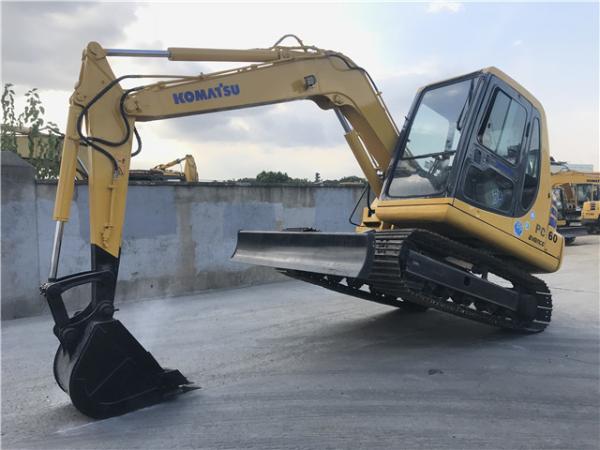 6 Ton Used Komatsu Mini Excavator PC60 - 7 PC60 - 6 Small Digger