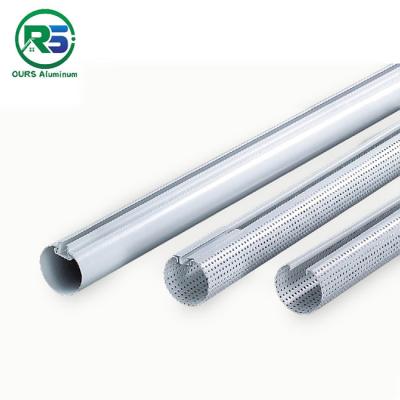 Tubo redondo circular de alumínio teto suspendido do metal para a espessura da estação 10MM do MRT do aeroporto