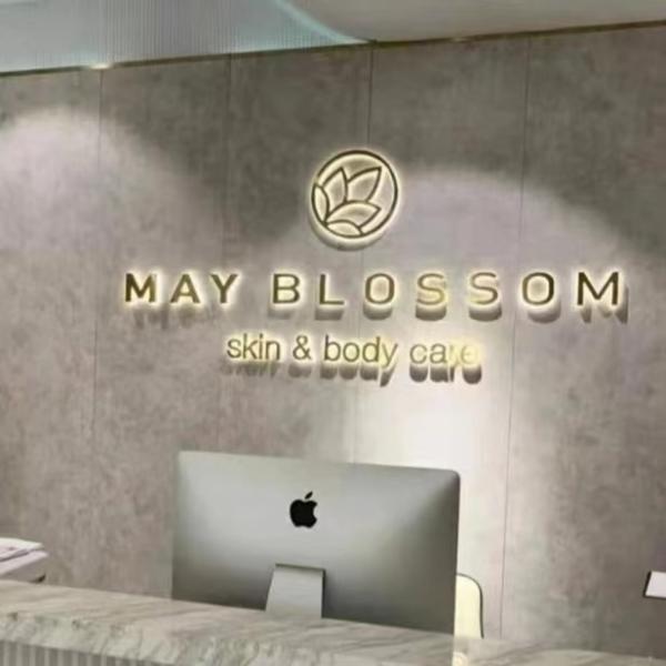 Waterproof commercial signs building wall backlight advertising outdoor 3D LED wall characters