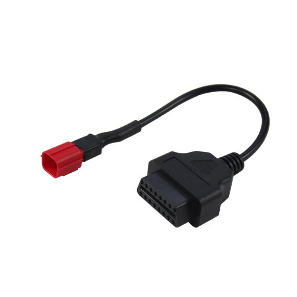 Adaptador OBD de diagnóstico de motocicleta de 6 pines para analisador de motor Euro5 12V/24V comprimento 30cm
