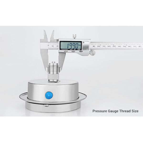 YE100ZTBF Stainless Steel Pressure Gauge with High Precision and Oxygene Measurement