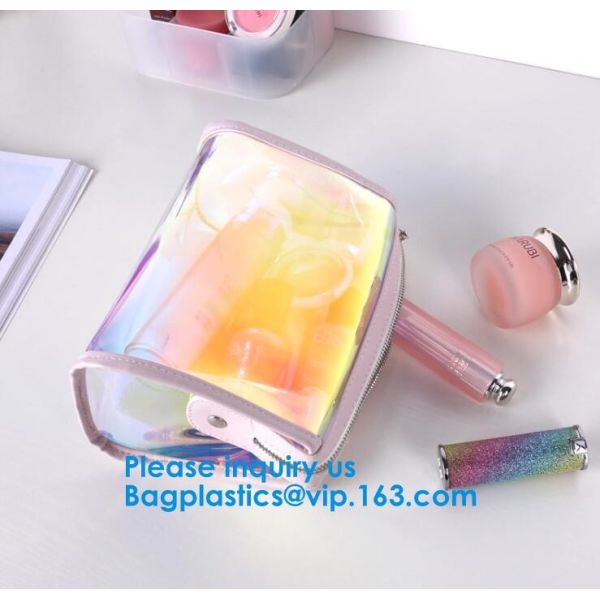 Customize New Fashion Hologram Cosmetic PVC Bag Holographic Makeup Bag Ladies Makeup Bag