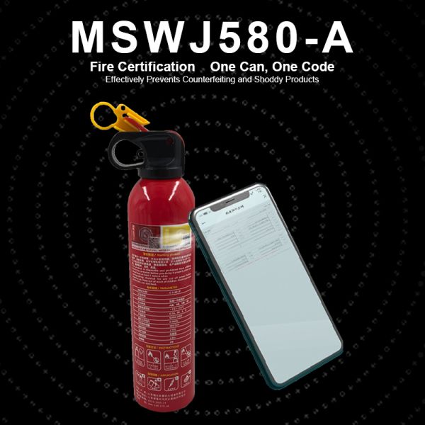 MSWJ58 580ml Portable Water-Based Fire Extinguisher, Lightweight Aluminum Alloy Mini Fire Extinguisher, 0.5A 13B E 5F Fire Rating for Home Car Kitchen Office Emergency Fire Safety