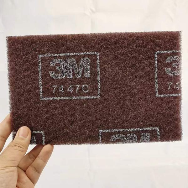 Customized 3M 7447 Non Woven Pad for Polishing 150x230MM Red Gray Tan Free Sample