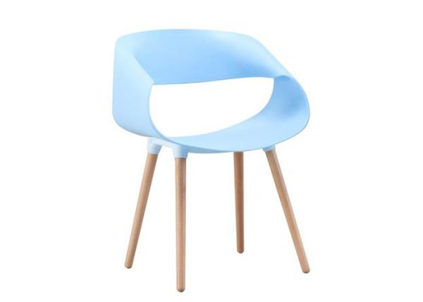 Modern and elegant low-back plastic chair with stackable steel frame