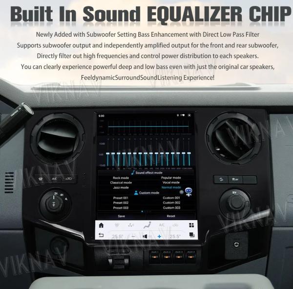 12.1 Inch Touch Screen Stereo For 2009--2014 Ford F450 F650 GPS Navigation Multimedia Player Wireless Carplay BT 4G
