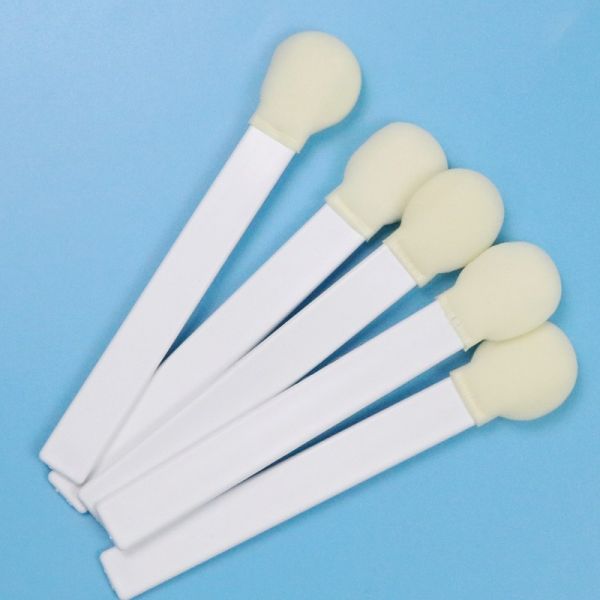 145 mm Bastón blanco de PP 30 mm Gran cabeza redonda Bastón de esponja aplicador de exfoliante de espuma médica