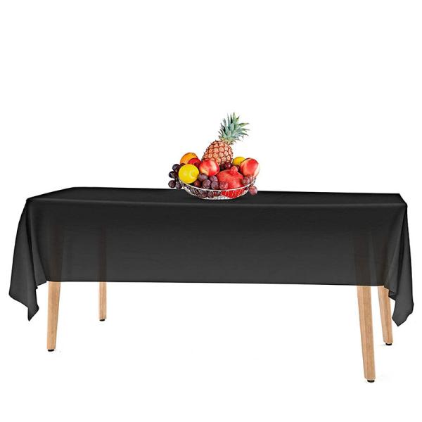 Toalhas de mesa plásticas da cor sólida descartável resistente para tabelas do retângulo
