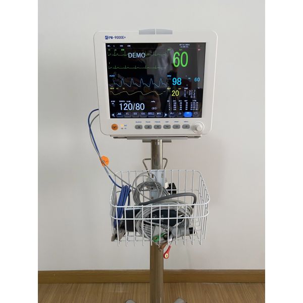 12.1 Inch Portable ECG Machine Vital Signs Monitor with 1 Year Warranty for ICU Room