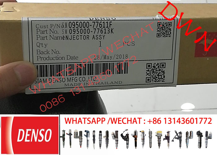 НЕПОДДЕЛЬНЫЙ первоначальный инжектор DENSO   новый 095000-7761 9709500-776 на HILUX II 2KD T/OYOTA 23670-30300,23670-39275