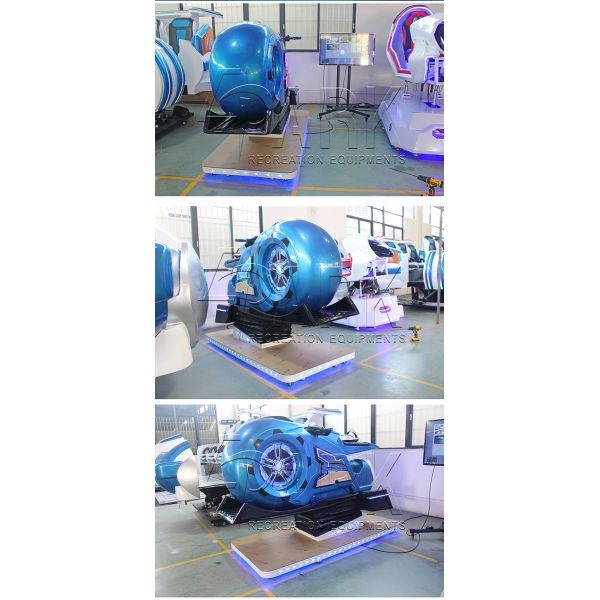 9D Virtual Reality Car Driving Simulator Motorcycle Sheet Metal , Fiberglass Material