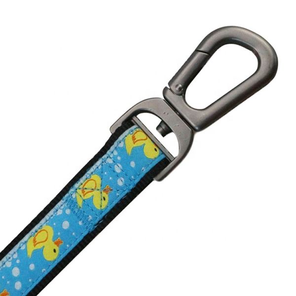 Durable Black Pet Dog Collar PVC Logo Soft Polyester Custom Dog Collars