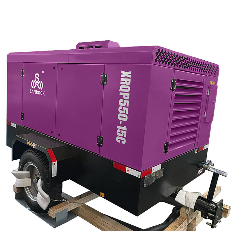 Screw Air Compressor Diesel Powered Rotary Air Compressor Machine Portable Air Compressor 
