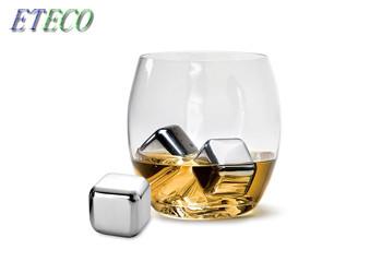 Silver Stainless Steel Ice Cubes Safe Buffer Polished Long Use Time No Rust