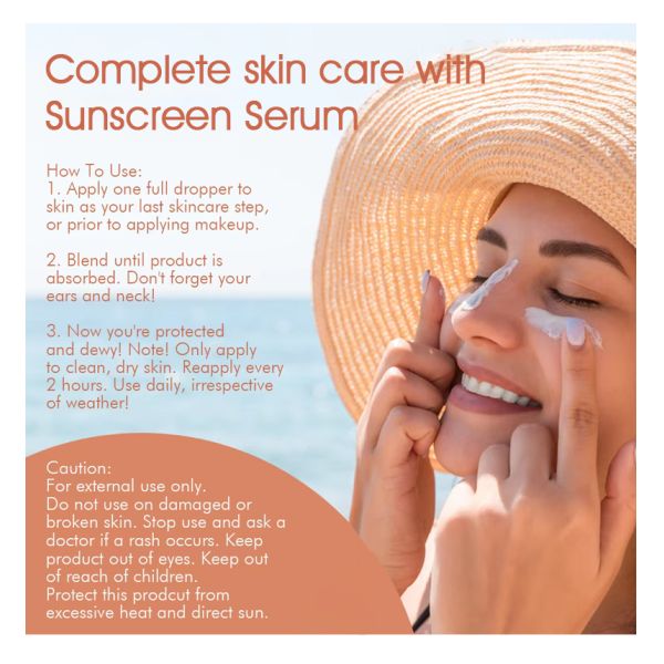 Customized Collagen SPF Sunscreen Cream Facial Serum Lotion SPF 30 50